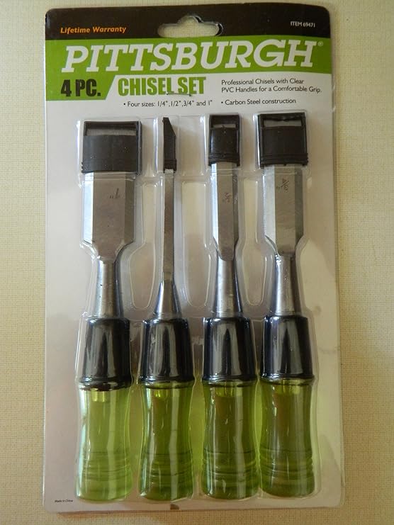 Pittsburgh 4 Pc. Chisel Set With 1/4", 1/2", 3/4" And 1"
