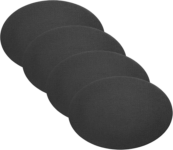 Villeroy & Boch Manufacture Rock Faux-Leather Oval Reversible Placemats, Set of 4, Black