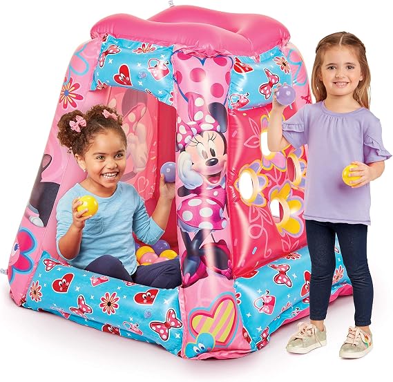 Minnie Mouse Ball Pit 20 Balls - Toddler Jungle Gym Playhouse Inflatable for Boys Girls Kids [20 Balls Included]