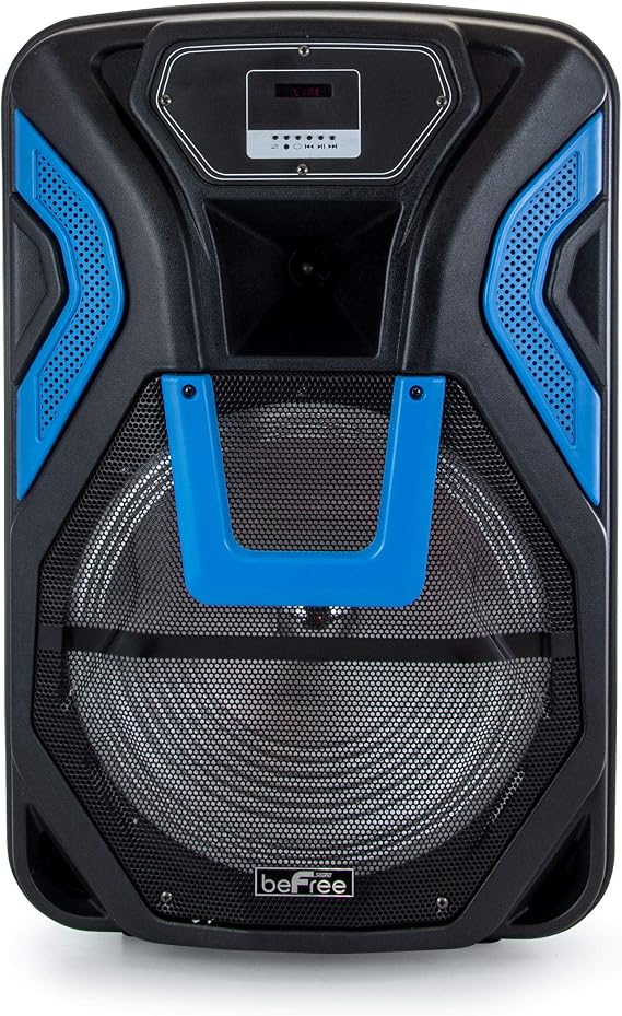 beFree Sound 15 Inch Rechargable Bluetooth PA Speaker System With SD/FM/USB