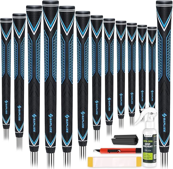 SAPLIZE G50 Endurance Series Golf Grips Set, A Must Pro Level Gear, Premium Durability High-Tack Rubber Golf Club Grips Designed for Steady Swing Control, Vibration Dampening Comfort
