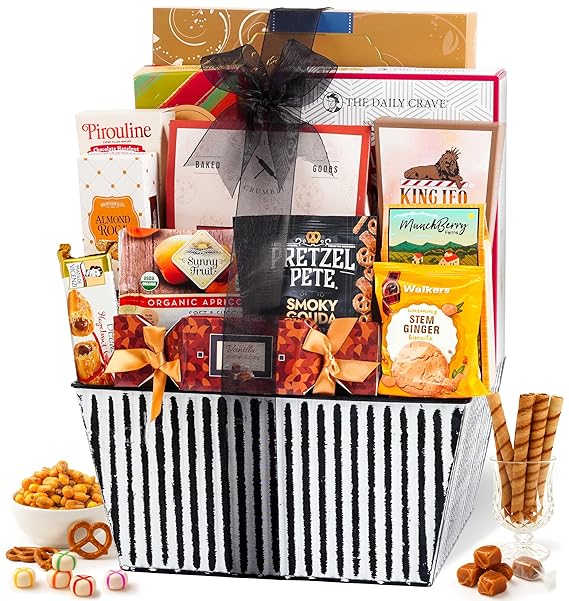 Broadway Basketeers Bountiful Food Gift Basket with Cookies Snacks & Treats