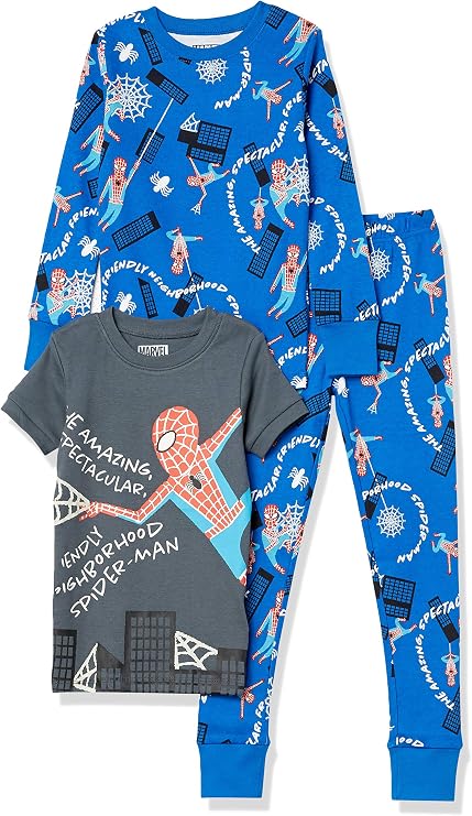 Amazon Essentials Disney | Marvel | Star Wars Babies, Toddlers, and Boys' Pajama Set (Previously Spotted Zebra), Multipacks
