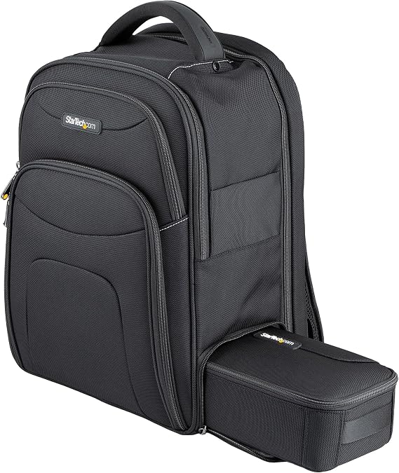 15.6" Laptop Backpack with Removable Accessory Case - Professional IT Tech Backpack for Work/Travel/Commute - Durable Ergonomic Computer Bag - Nylon - Notebook/Tablet Pockets (NTBKBAG156)