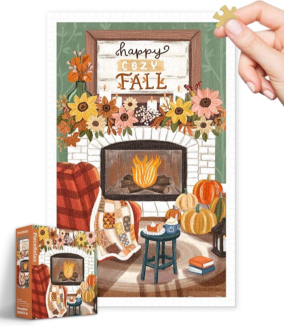 PieceRelax Plastic Jigsaw Puzzles for Adults 1000 Pieces - Most Satisfying Table Games and Gifts No Puzzle Mat Required [1000]
