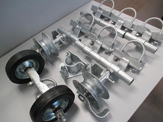 Chain Link Rolling Gate Hardware Kit (2" Universal Track Bracket)