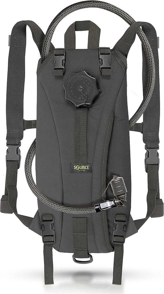 Source Tactical Hydration Pack - 3L WXP Widepac Water Bladder with External Fill Port - High-Flow Storm Drinking Valve - Dual Function: Backpack/MOLLE Mounted Modes
