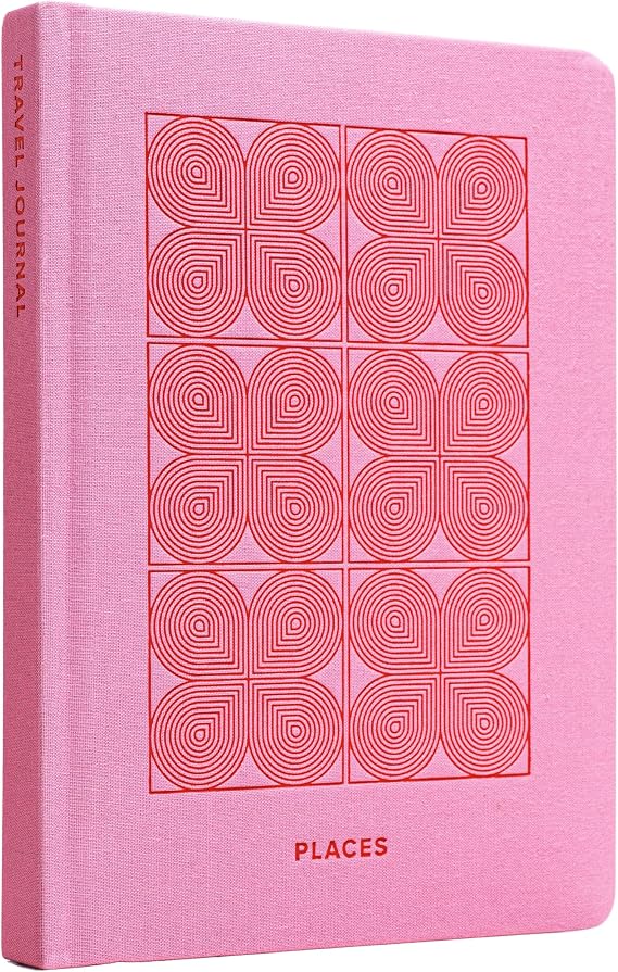 Kunitsa Co. Travel Journal - Guided Notebook for Travelers to Plan & Reflect on Vacations & Trips. Keepsake Travel Gift, Lavender Pink