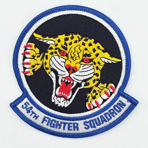 54th Fighter Squadron Patch Embroidered Insignia, Iron-On