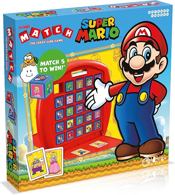 Top Trumps Super Mario Match The Crazy Cube Game Travel Board Game, Multilingual, 15 Characters including Mario, Luigi and Princess Peach, for Ages 4 plus