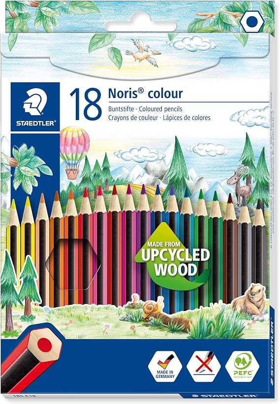 Staedtler 185 C18 Noris Kuru Boya Kalemi 18'li