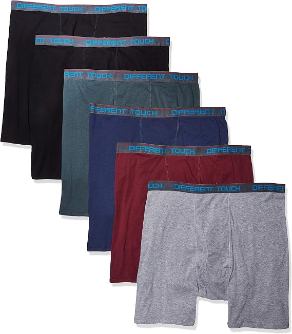 6 Men's Big & Tall USA Classic Design Mid Length Boxer Briefs Underwear