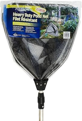 Aquascape Heavy-Duty Pond Fish Net with Extendable Handle Durable, Fine Mesh, Multi-Purpose Koi & Fish & Debris Removal Tool for Ponds & Water Gardens, 36 to 69 inches Telescoping Handle, 98560