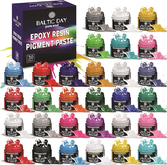 30 Pigment Paste for Epoxy Resin - Epoxy Resin Pigment Paste Set - Epoxy Paste - Opaque Resin Paste - Mica Powder Paste - Opaque Resin Pigment - Epoxy Colorant