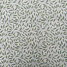 Animals Flowers Digital Printed Cotton Rich Linen Vintage Look Quilting Craft Project Cushion Curtain Furnishing Upholstery Home Fabric Material | 55" - 140 cm Wide (per Half Metre, Green Leaves)