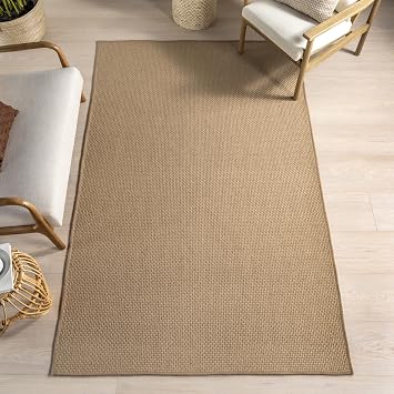 Nuloom Tabytha Natural, 7'6" x 9'6", Handmade, Solid, Jute, Soft and Textured, High Traffic, Stain Resistant, Easy Clean, Durable Area Rug for Bedroom, Living Room, Dining Space, Den, Foyer, Entryway