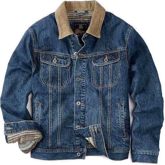 Huckberry Flint and Tinder Flannel-Lined Denim Trucker Jacket, Mens Jean Jacket