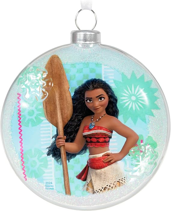 Hallmark Keepsake Disney Princess Christmas Ornament 2024, Disney Moana of Motunui, Glass, Gifts for Disney Fans
