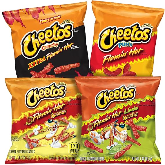 Cheetos Flamin' Hot Mix Cheese Snacks, Variety Pack (Pack of 40)