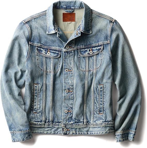 Huckberry Flint and Tinder Selvedge Denim Trucker Jacket, Mens Jean Jacket