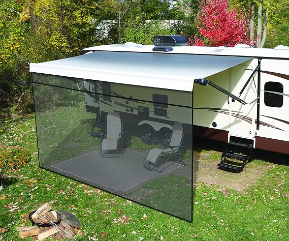 Solera Super Shade Front Panel for 5th Wheel, Travel Trailer and Motorhome RV Awnings, 7' x 10'