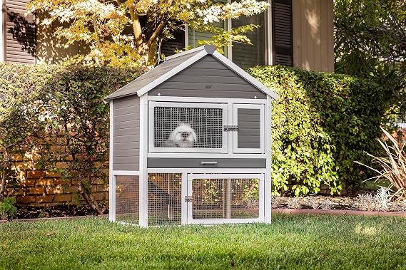 New Age Pet ECOFLEX Huntington Outdoor Townhouse Rabbit Hutch
