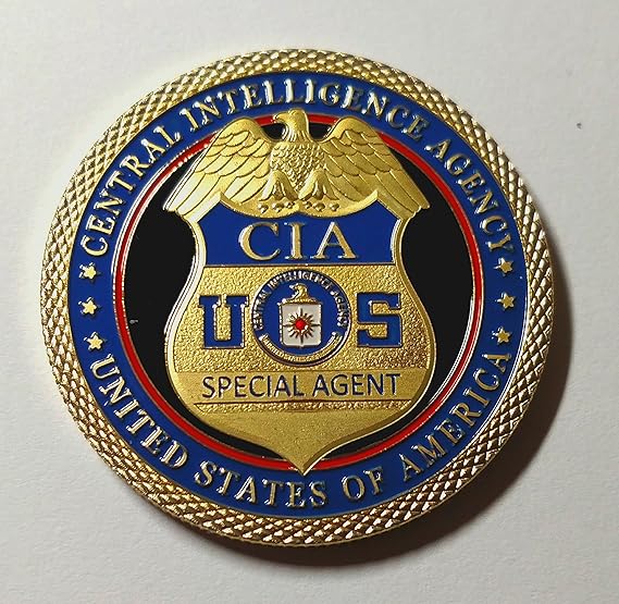 CIA Central Intelligence Agency Special Agent Colorized Challenge Art Coin