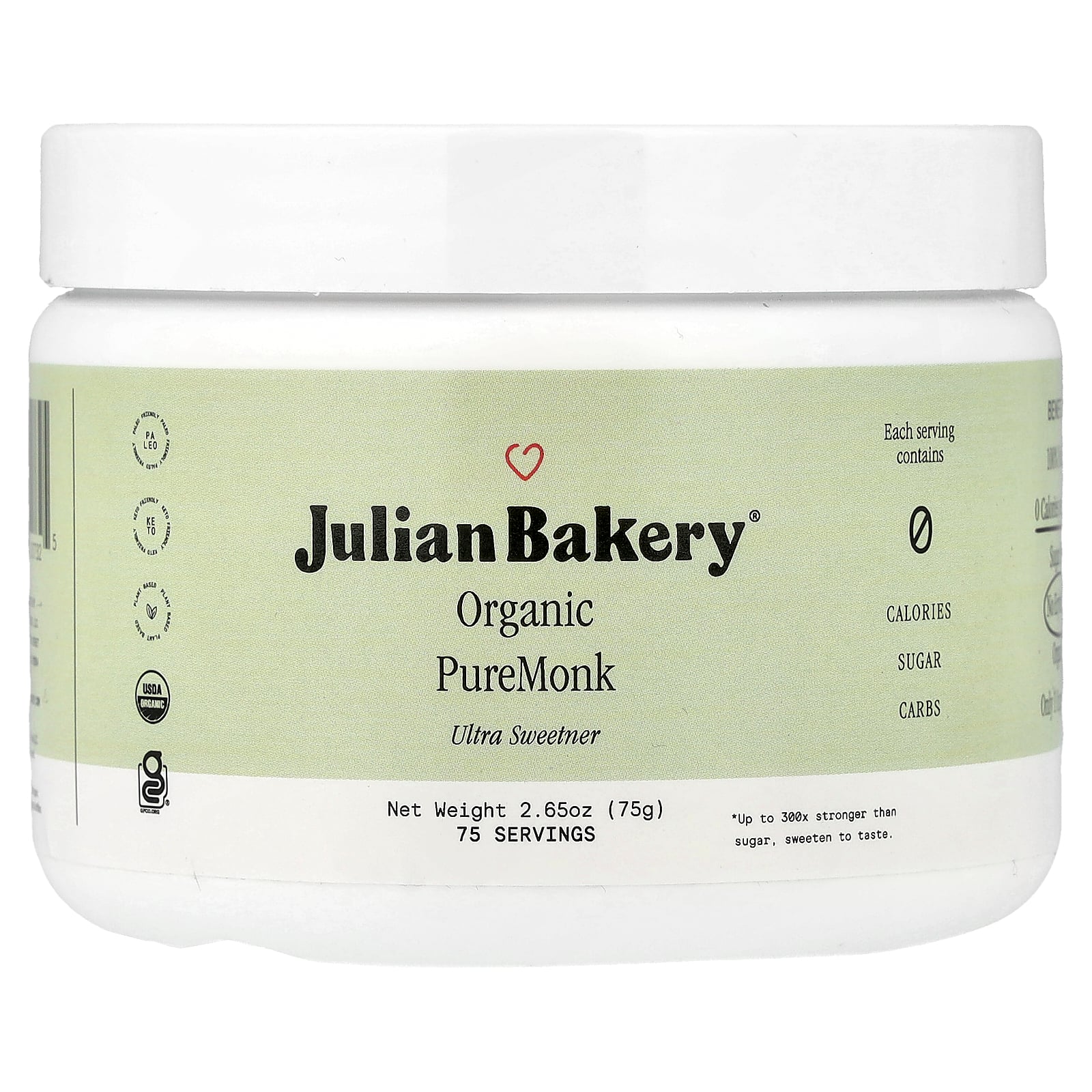 Organic PureMonk Ultra Sweetener, 2.65 oz (75 g)